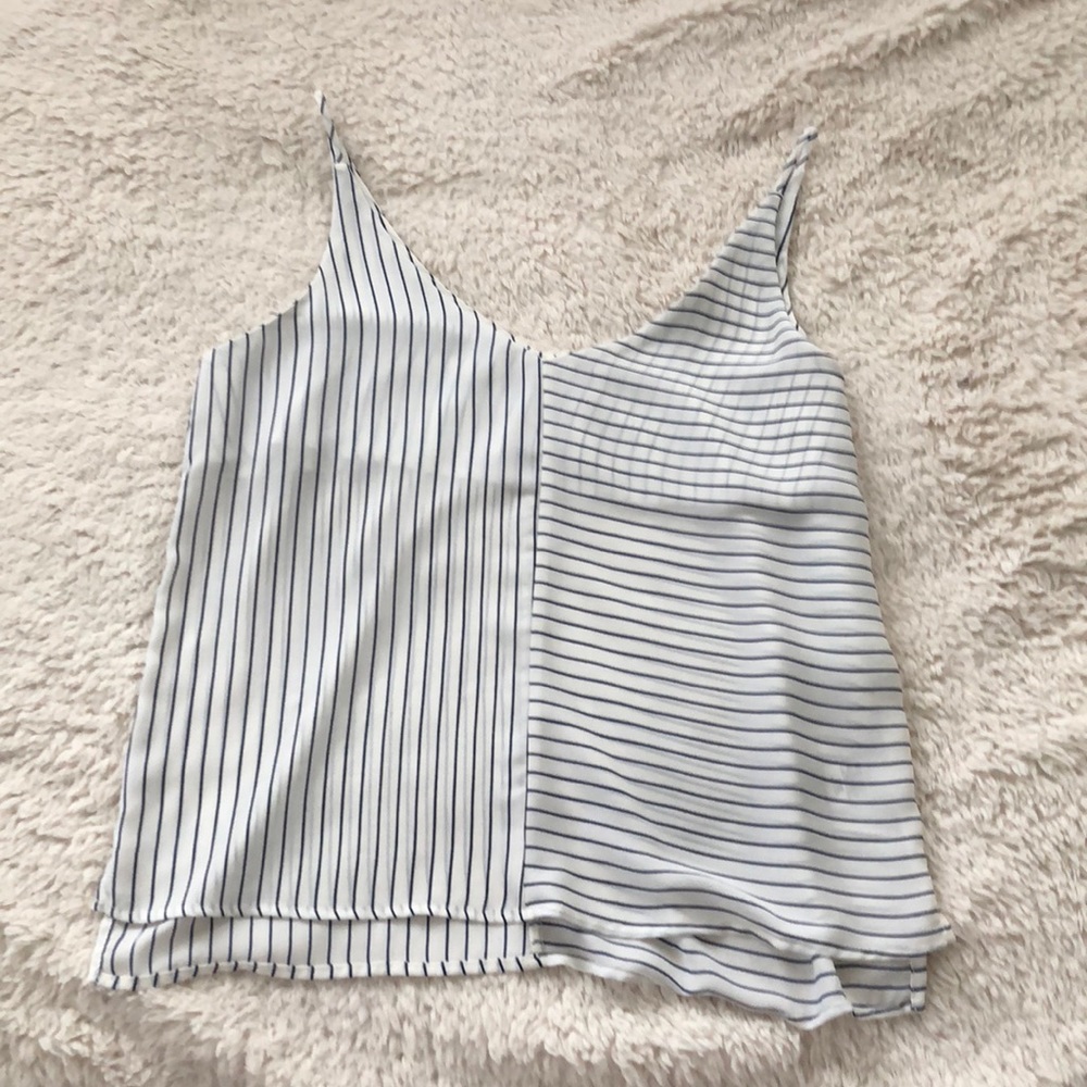White and Navy Striped BP Nordstrom Tank Top